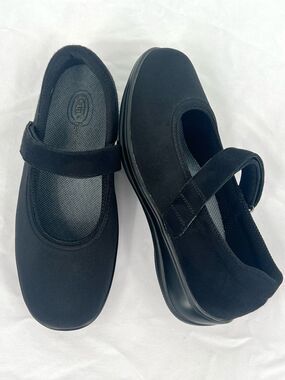 Orthofeet Springfield Black Stretch Mary Jane Orthopedic Shoes Women's 10 Wide